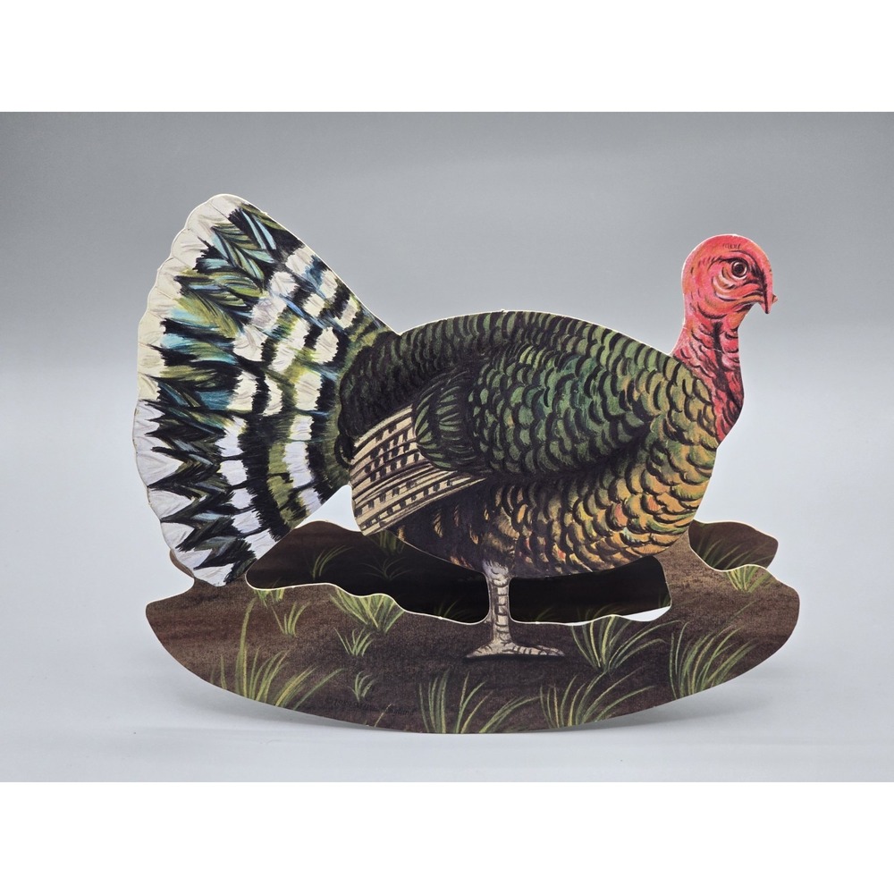 Vintage 1989 Die‎ Cut Thanksgiving Turkey  H. M.P.L England Thanksgiving Die Cut
